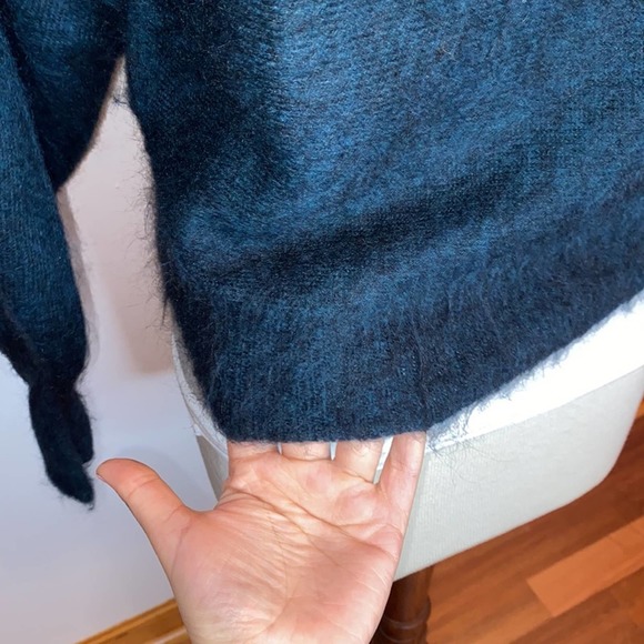 7 for all mankind Extra Small Dark Green Turtleneck Mohair Wool - Picture 3 of 6